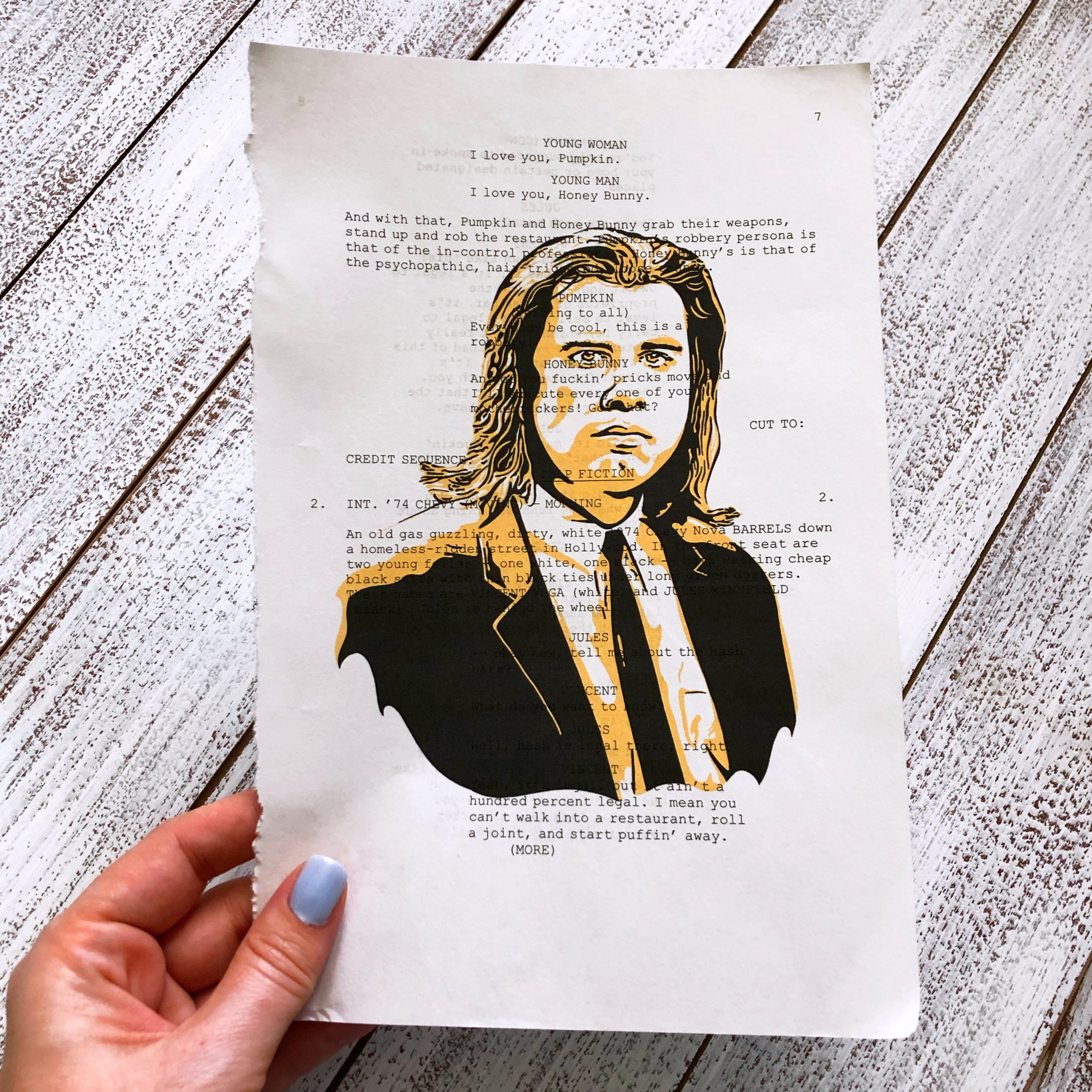 pulp fiction pumpkin stencil
